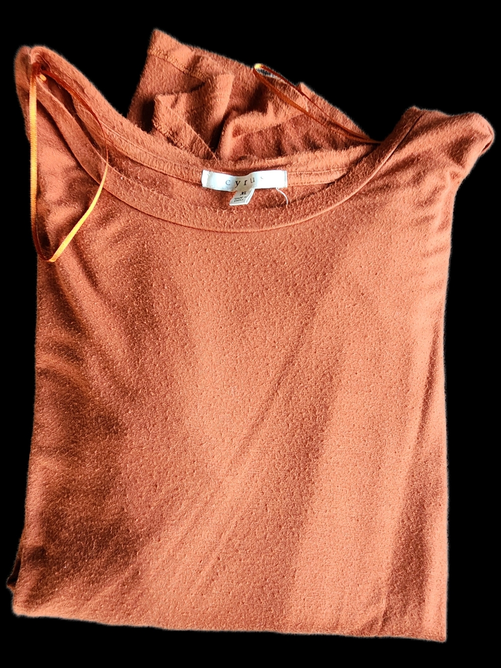 Cyrus Rust Orange Crewneck Sweater